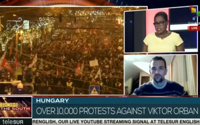 Telesur - Hungary: massive protests against the government